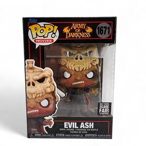 Funko Pop! Evil Ash 1671 Army of Darkness Hot Topic Scare Fair 2024 w/ Protector